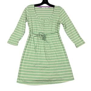 Boden Green Striped green and white Dress Size 2